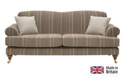 Heart of House Sherbourne Large Fabric Striped Sofa - Mocha